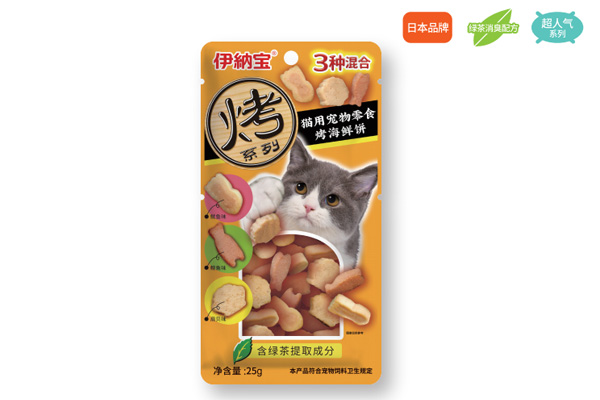 猫用宠物零食妙好烤海鲜三种口味