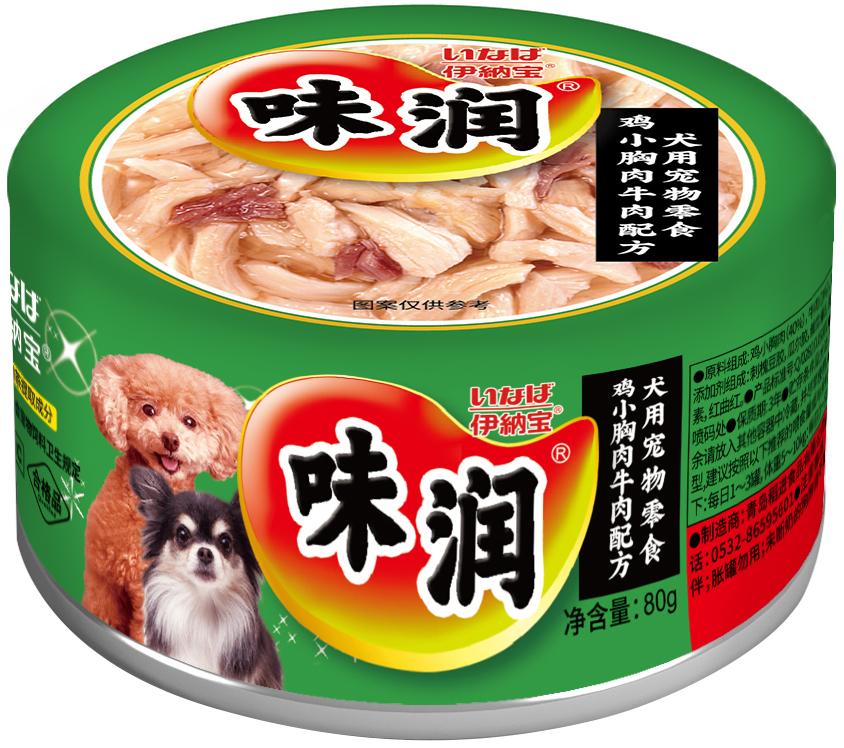 犬味润罐80g  鸡小胸肉牛肉配方